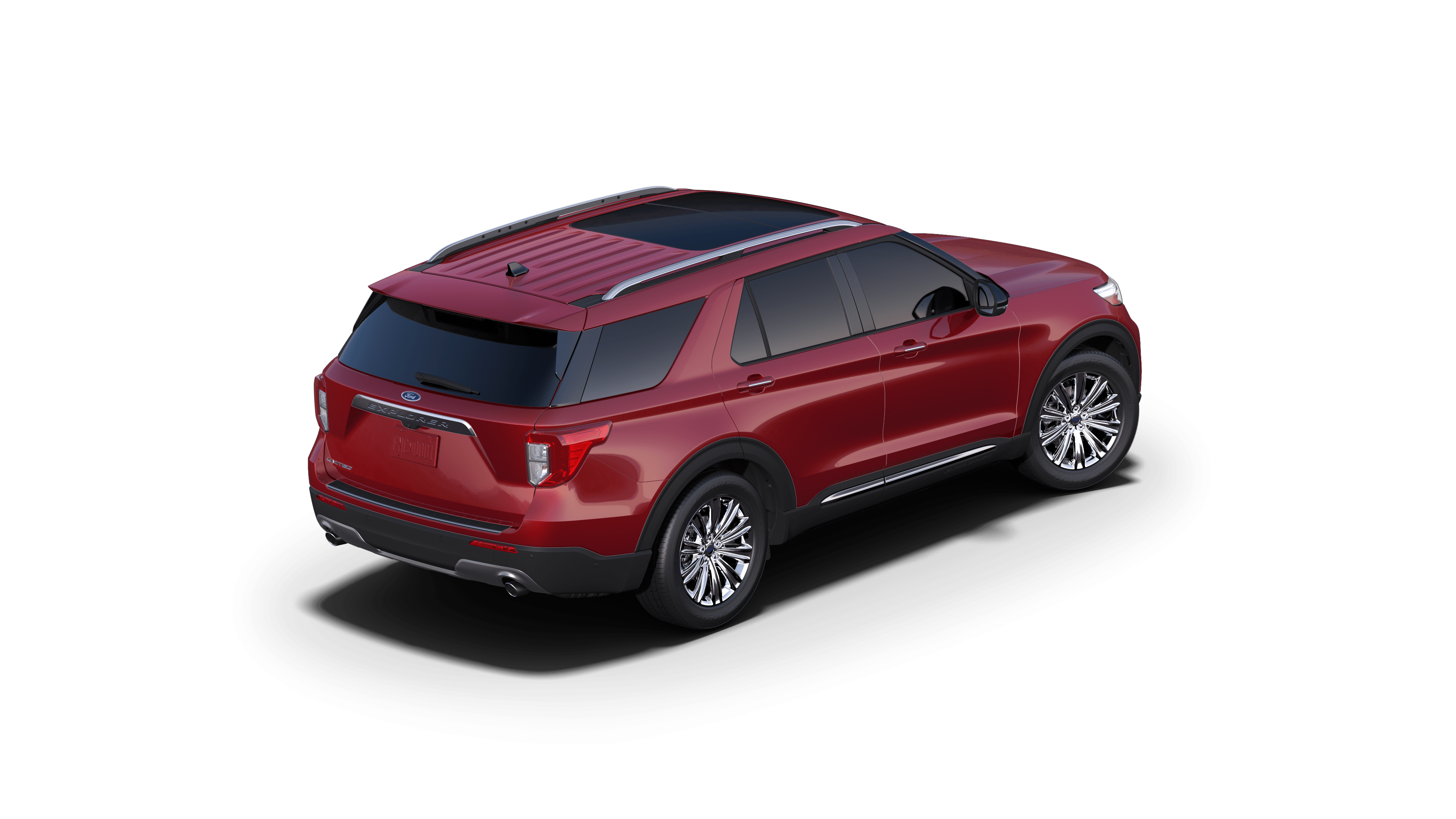 New Rapid Red Metallic Tinted Clearcoat 2021 Ford Explorer Limited RWD for sale at Southwest